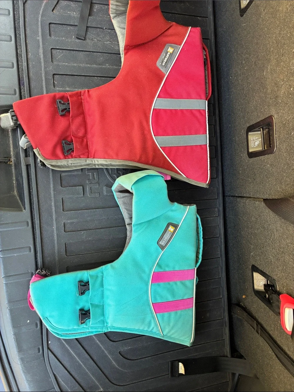 RuffWear Dog Life Jacket Vest - Teal and Red